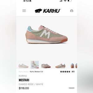 Karhu Mestari Women's Athletic Shoes - Cameo Rose/White